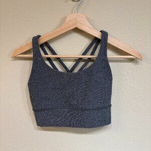 Lululemon Energy Longline Bra in Heathered Black